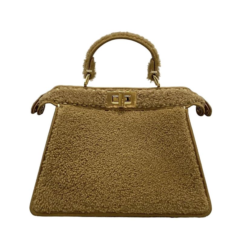 Fendi Handbag Peekaboo Icy Youth Small/selleria 8bn327 Beige Mouton