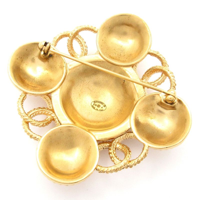 Chanel Brooch Beautiful Gold Coco Mark