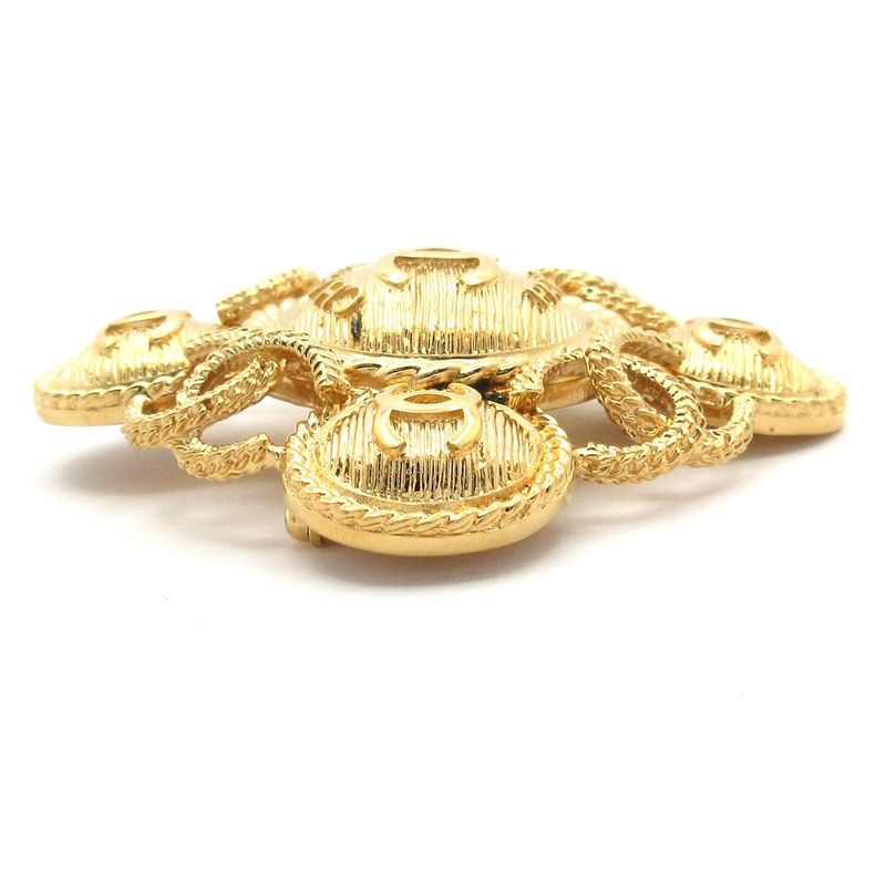 Chanel Brooch Beautiful Gold Coco Mark