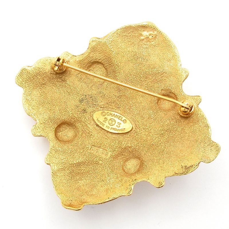 Chanel Brooch Gold×black×ivory