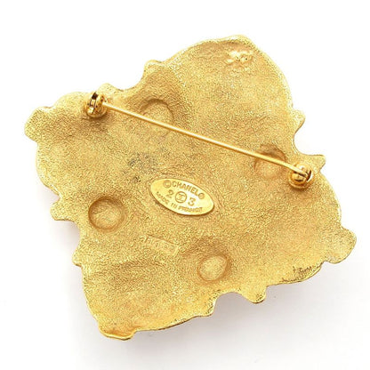 Chanel Brooch Gold×black×ivory