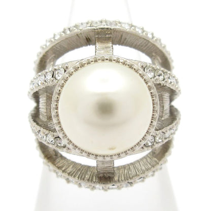 Chanel Ring Beautiful Silver And Ivory