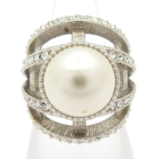 Chanel Ring Beautiful Silver And Ivory