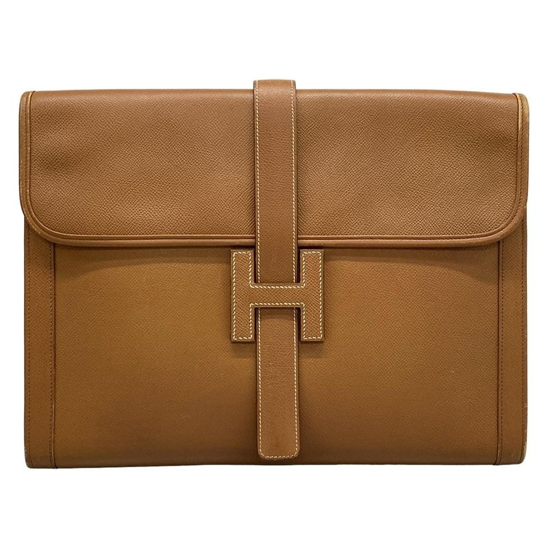 Hermes Giselle GM Gold Clutch Bag