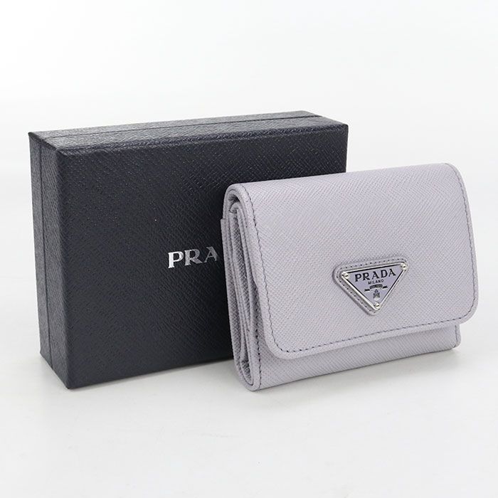 Prada Saffiano Triangle Wallet Saffiano Leather 1mh043 QHH F0etb Tri-fold