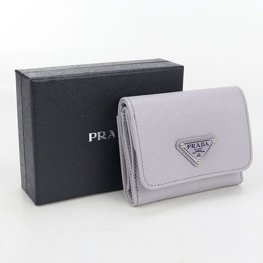 Prada Saffiano Triangle Wallet Saffiano Leather 1mh043 QHH F0etb Tri-fold