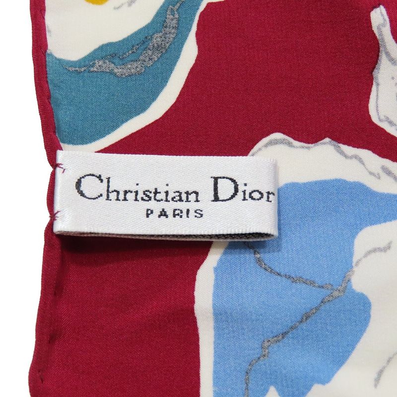 Unused Christian DIOR 100% Silk Square Scarf Bandana Logo Bag Perfume Total