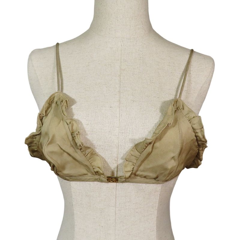 Unused 22 Fendi Silk Sheer Sleeveless Cut And Sewn Camisole With Inner FF Logo