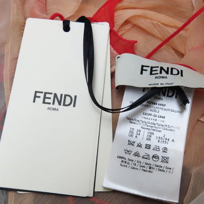 Unused 22 Fendi Silk Sheer Sleeveless Cut And Sewn Camisole With Inner FF Logo