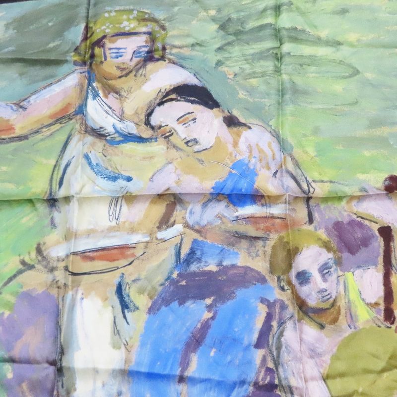 Unused 23SS DIOR X Duncan Grant Duncan Grant Square Scarf Bandana Silk Painting