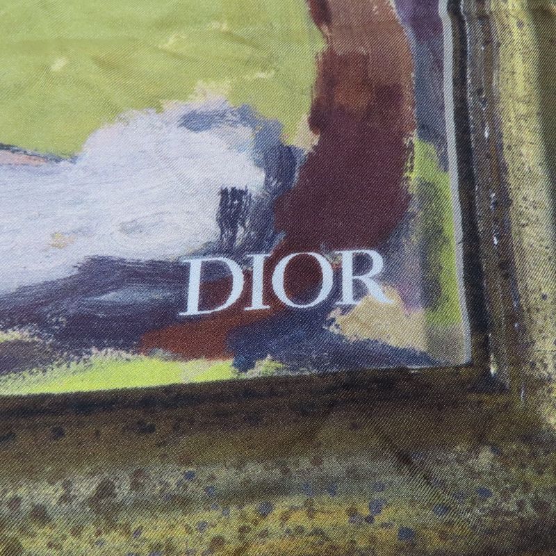 Unused 23SS DIOR X Duncan Grant Duncan Grant Square Scarf Bandana Silk Painting