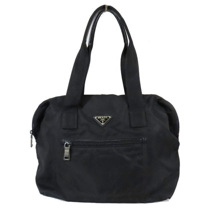 Prada Nylon Mini Boston Tote Handbag Triangle Logo Vr4377 Triangle Logo