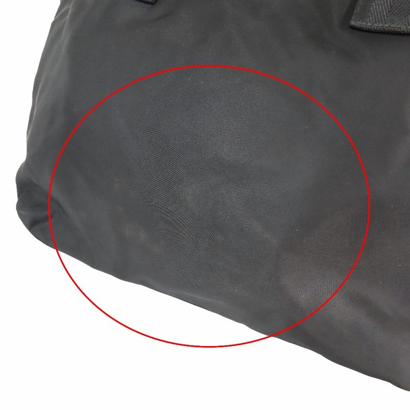 Prada Nylon Mini Boston Tote Handbag Triangle Logo Vr4377 Triangle Logo