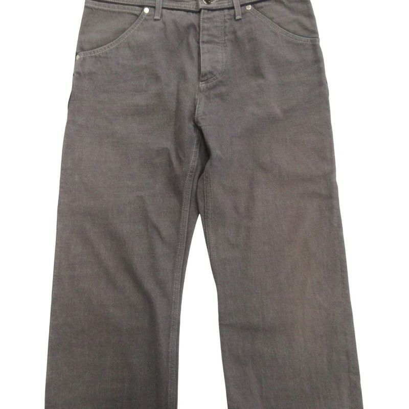 Louis Vuitton Denim Pants Jeans Damier LV Logo Button Fly On The Back 40