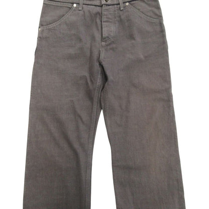 Louis Vuitton Denim Pants Jeans Damier LV Logo Button Fly On The Back 40