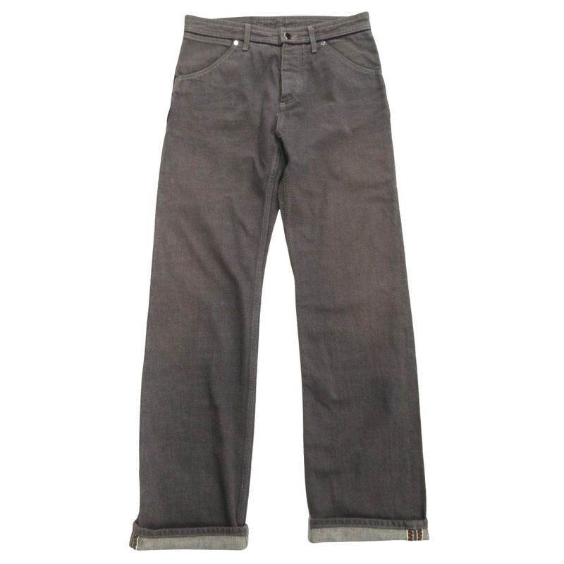 Louis Vuitton Denim Pants Jeans Damier LV Logo Button Fly On The Back 40