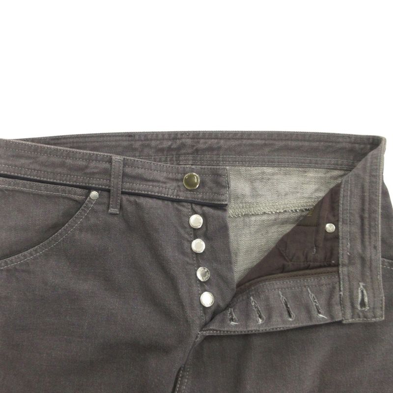 Louis Vuitton Denim Pants Jeans Damier LV Logo Button Fly On The Back 40