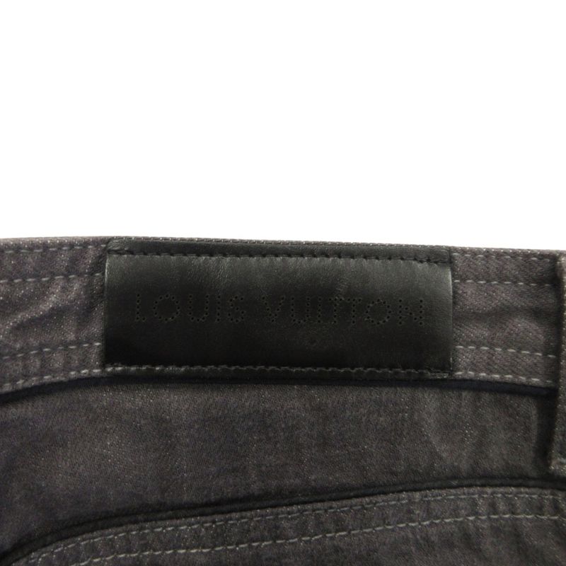 Louis Vuitton Denim Pants Jeans Damier LV Logo Button Fly On The Back 40