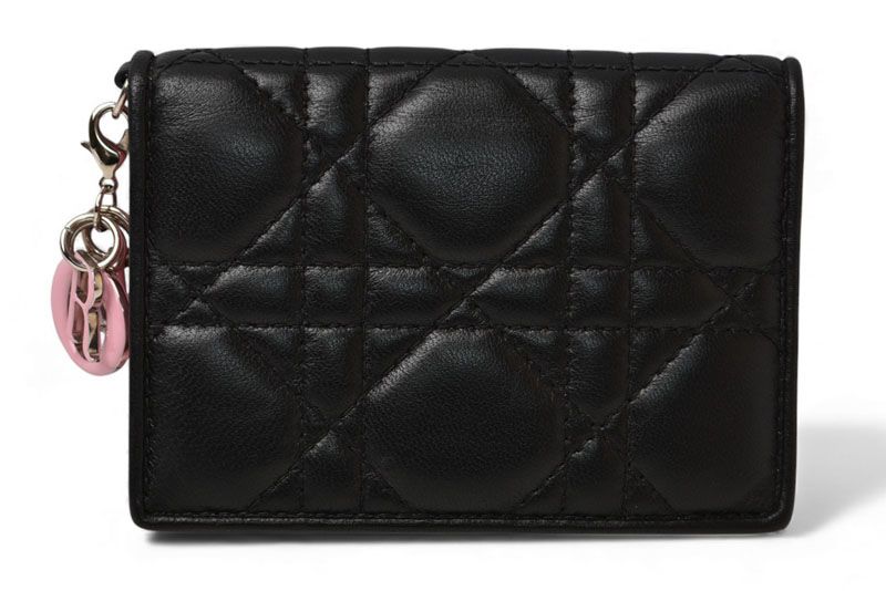 Christian Dior Coin Case Card Case Christian Dior Mini Wallet Diorissimo Black