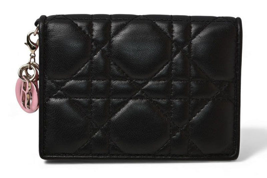 Christian Dior Coin Case Card Case Christian Dior Mini Wallet Diorissimo Black