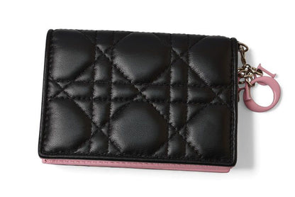 Christian Dior Coin Case Card Case Christian Dior Mini Wallet Diorissimo Black