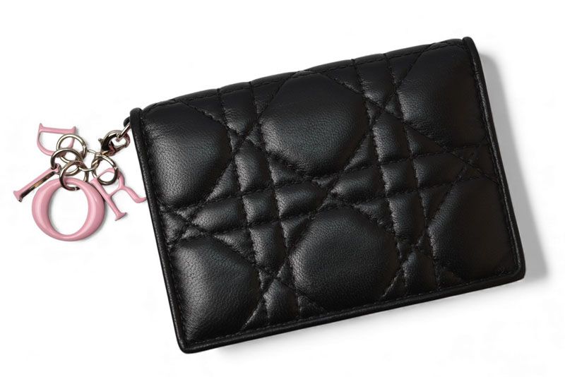 Christian Dior Coin Case Card Case Christian Dior Mini Wallet Diorissimo Black