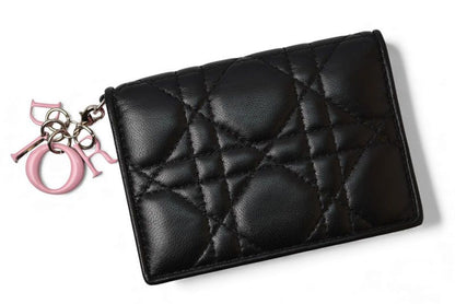 Christian Dior Coin Case Card Case Christian Dior Mini Wallet Diorissimo Black