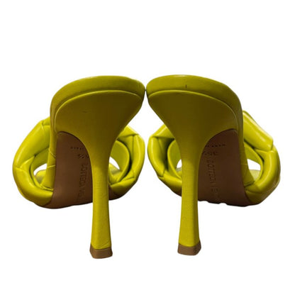 Bottega Veneta Leather Maxi Intrecciato Mule Sandals Size 35 1 2 Approx 22.5cm