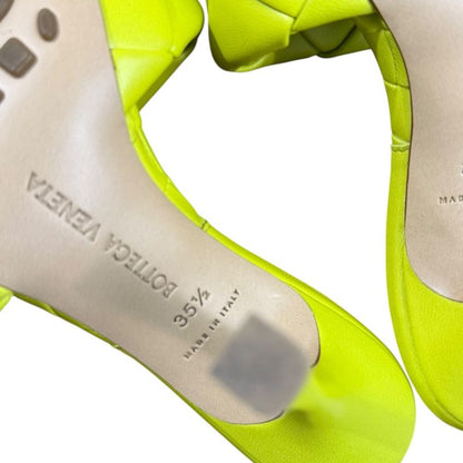 Bottega Veneta Leather Maxi Intrecciato Mule Sandals Size 35 1 2 Approx 22.5cm