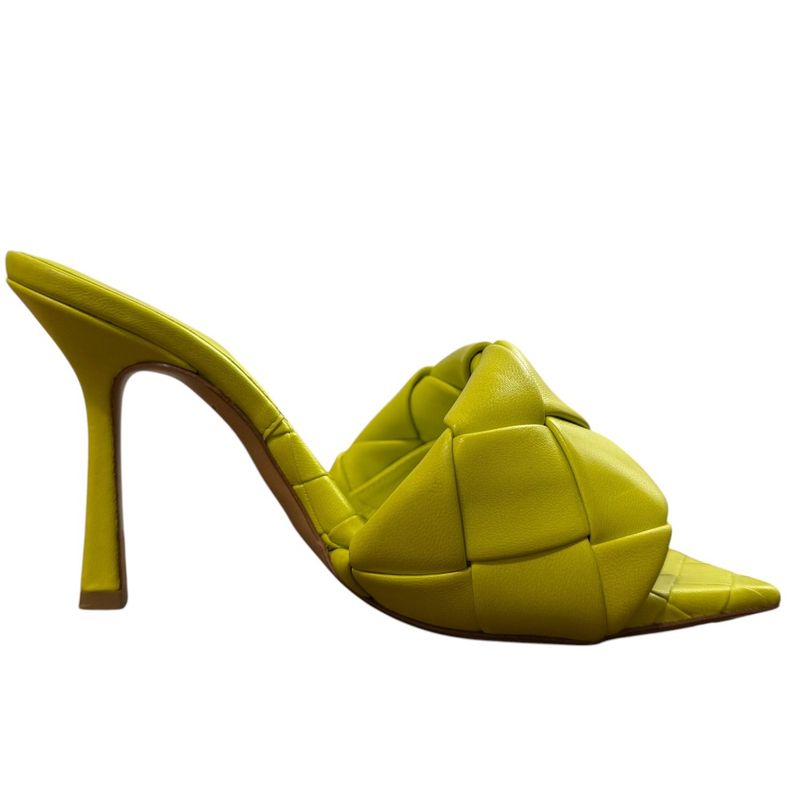 Bottega Veneta Leather Maxi Intrecciato Mule Sandals Size 35 1 2 Approx 22.5cm