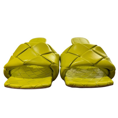 Bottega Veneta Leather Maxi Intrecciato Mule Sandals Size 35 1 2 Approx 22.5cm