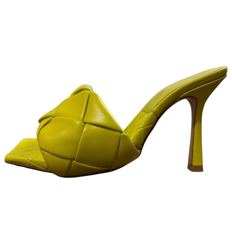 Bottega Veneta Leather Maxi Intrecciato Mule Sandals Size 35 1 2 Approx 22.5cm