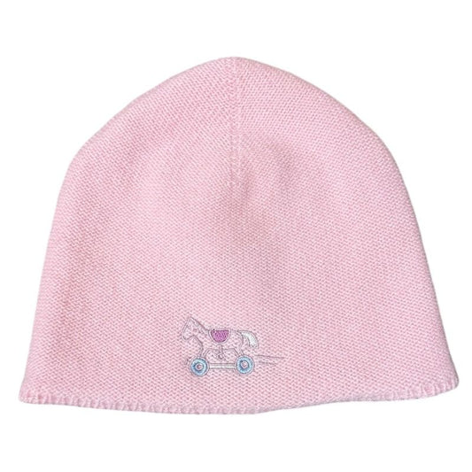 Unused Hermes 100% Cashmere Baby Knit Cap Pink Kids Used