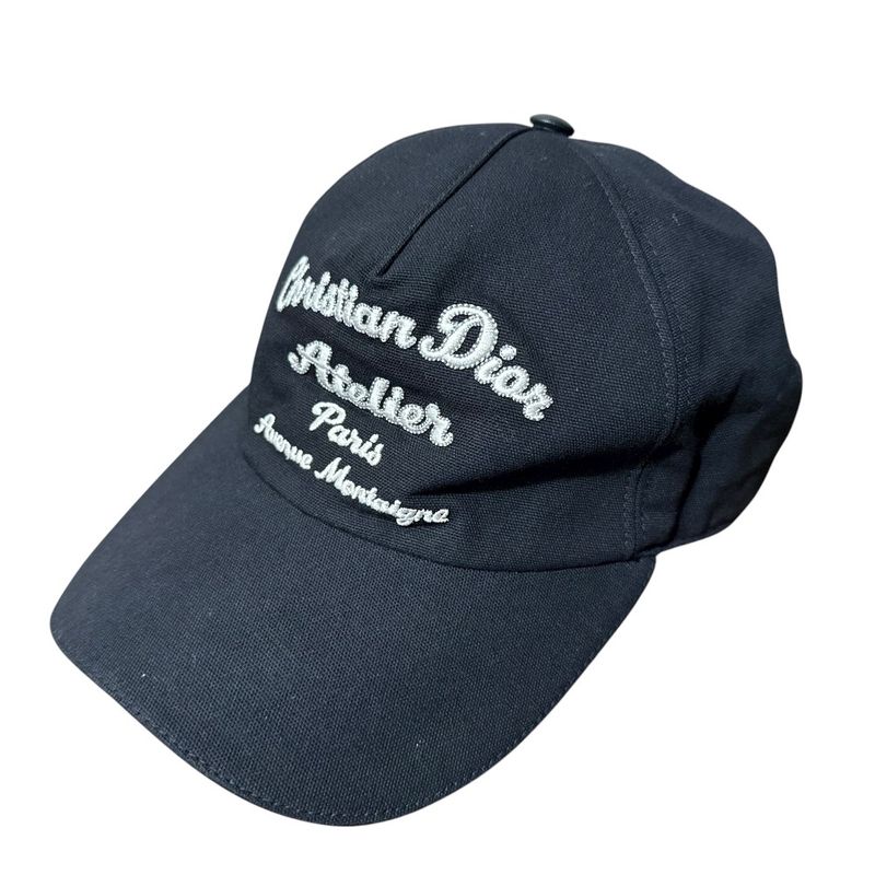 DIOR Homme Dior Homme Logo Embroidery Baseball Cap 243c904a4511 Size M Black
