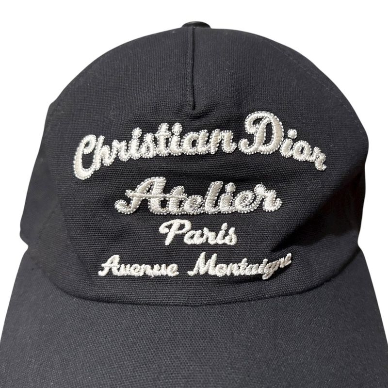 DIOR Homme Dior Homme Logo Embroidery Baseball Cap 243c904a4511 Size M Black