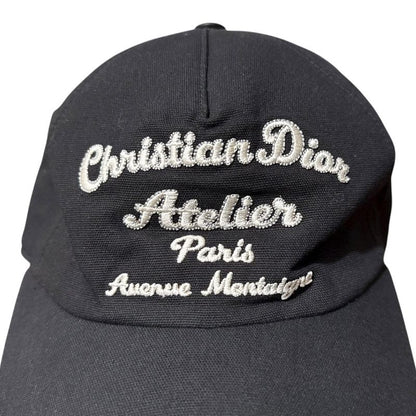 DIOR Homme Dior Homme Logo Embroidery Baseball Cap 243c904a4511 Size M Black