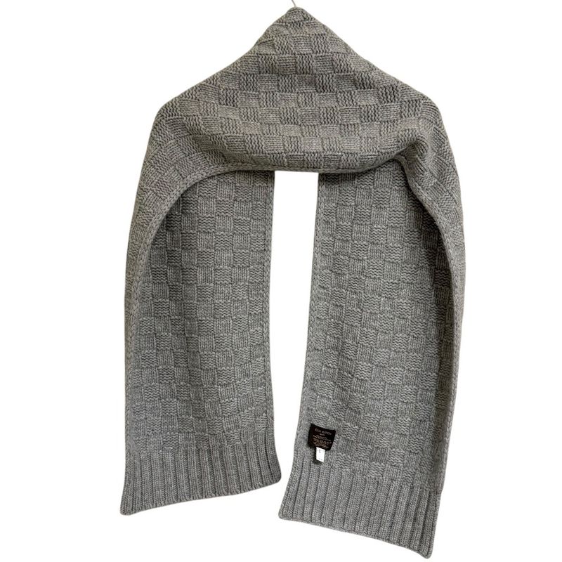 Louis Vuitton 100% Cashmere Echarpe Helsinki Scarf M74420 Gray Men's Used