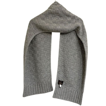 Louis Vuitton 100% Cashmere Echarpe Helsinki Scarf M74420 Gray Men's Used
