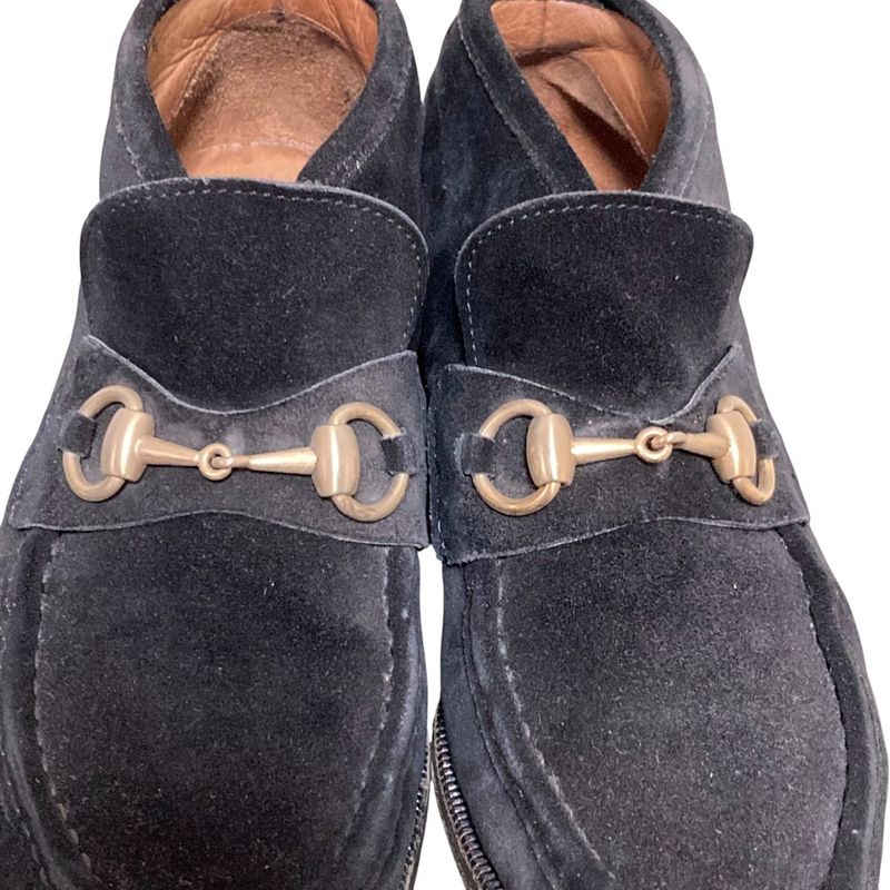 Gucci Suede Horsebit Chukka Boots Size 36 1 2 Approx 23.5cm (9.25in) Black Gold