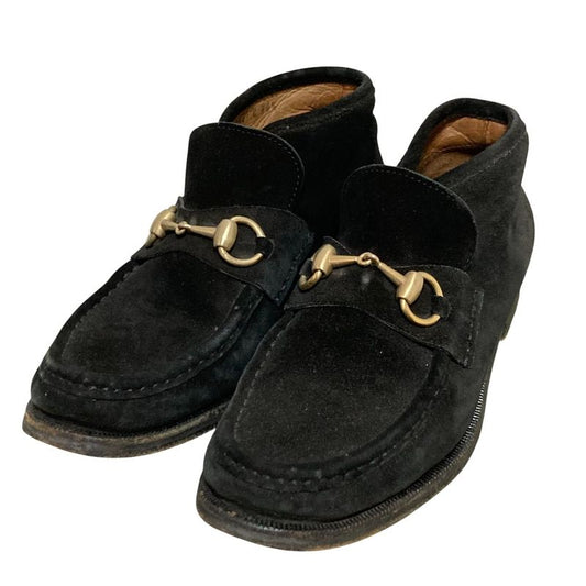 Gucci Suede Horsebit Chukka Boots Size 36 1 2 Approx 23.5cm (9.25in) Black Gold