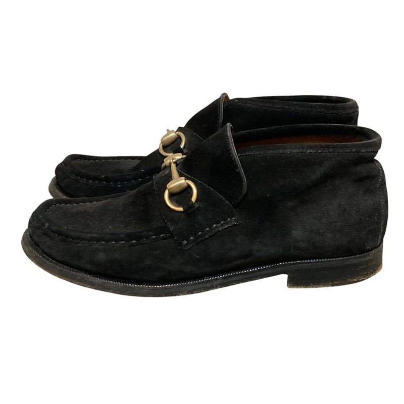 Gucci Suede Horsebit Chukka Boots Size 36 1 2 Approx 23.5cm (9.25in) Black Gold