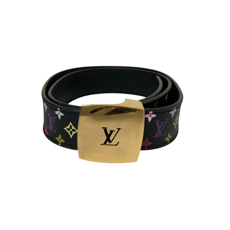Louis Vuitton Santure LV Cut Monogram Multi Belt M6890 80 32 Black Ladies
