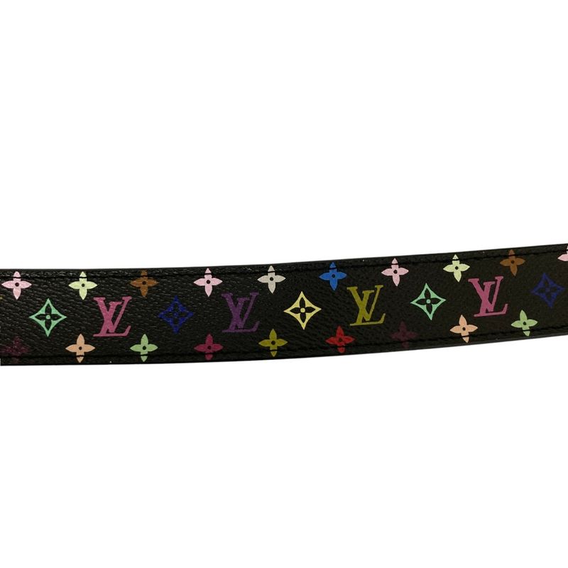 Louis Vuitton Santure LV Cut Monogram Multi Belt M6890 80 32 Black Ladies