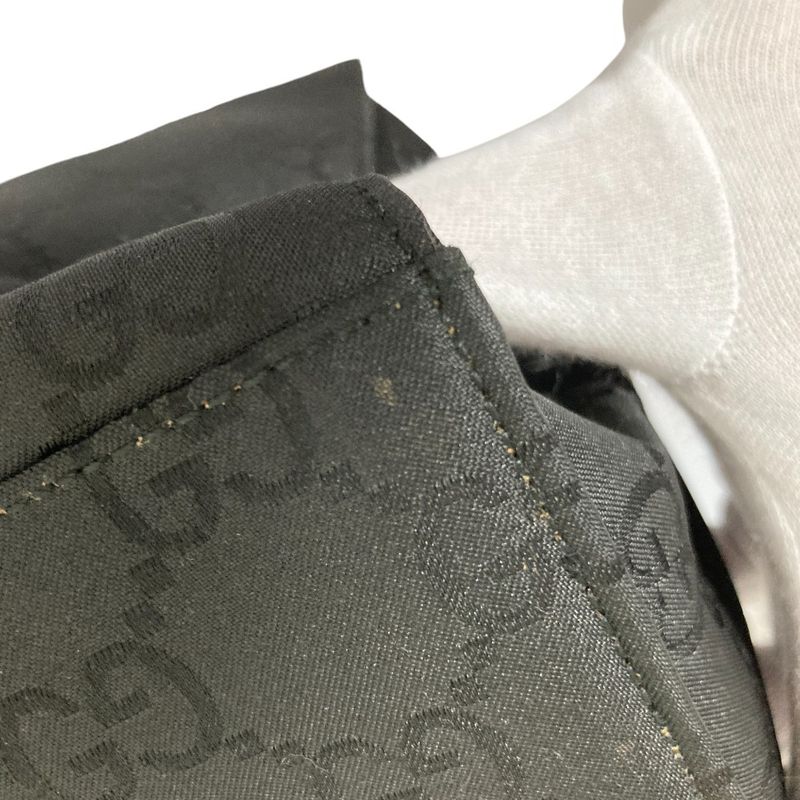 Gucci Bamboo Handle GG Pattern Handbag Tote Bag 002 1010 Black Men Ladies