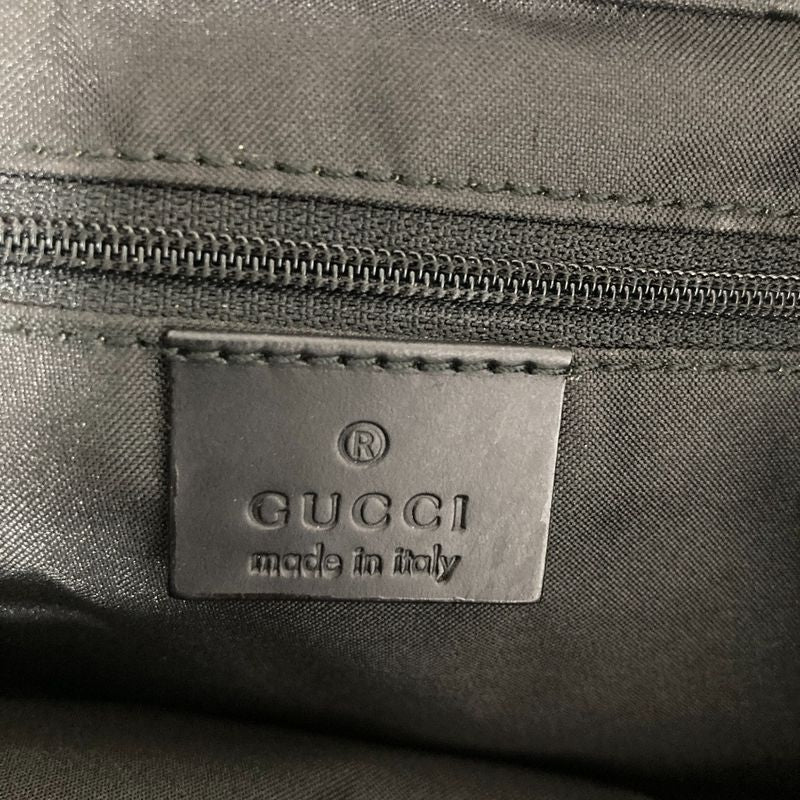 Gucci Bamboo Handle GG Pattern Handbag Tote Bag 002 1010 Black Men Ladies