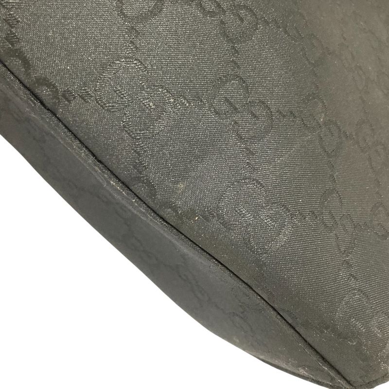 Gucci Bamboo Handle GG Pattern Handbag Tote Bag 002 1010 Black Men Ladies