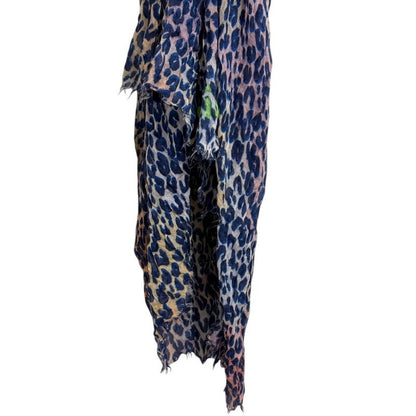 Louis Vuitton Leopard Pattern Cashmere And Silk Large Shawl 401910