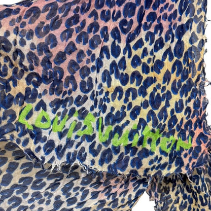 Louis Vuitton Leopard Pattern Cashmere And Silk Large Shawl 401910