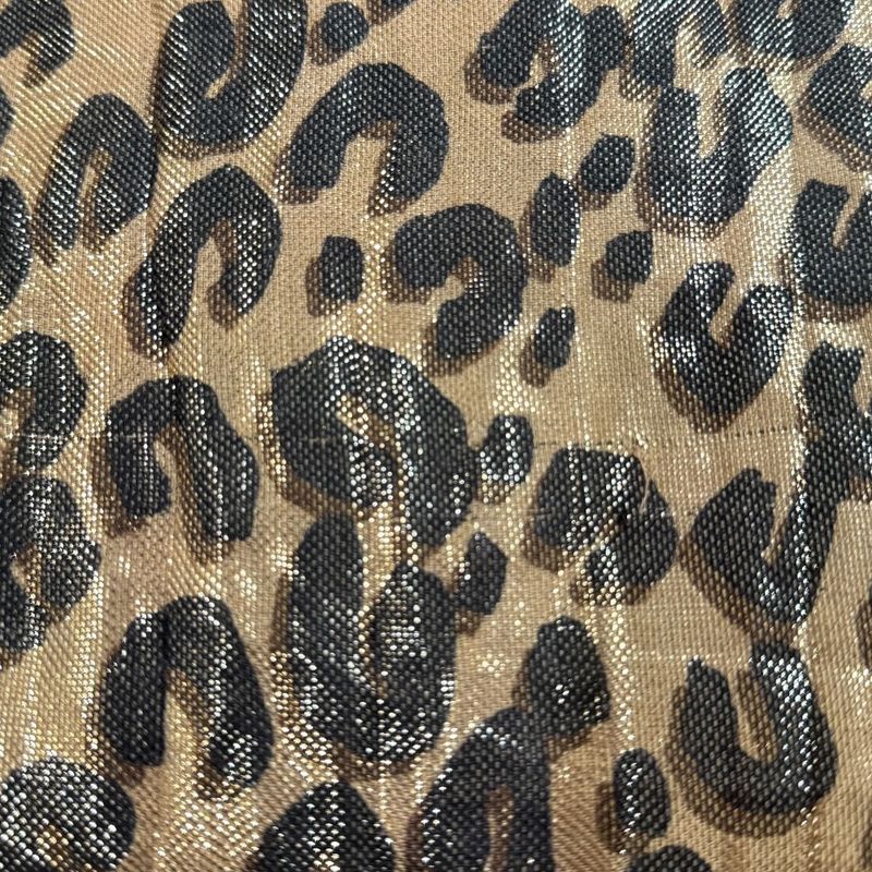 Louis Vuitton Leopard Pattern Cashmere And Silk Shawl 401910 Gold Color Women's