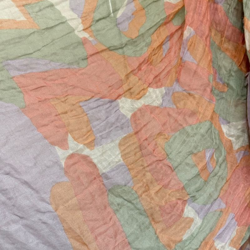 Louis Vuitton Graffiti Pattern Silk And Cashmere Shawl 401910 Multicolor